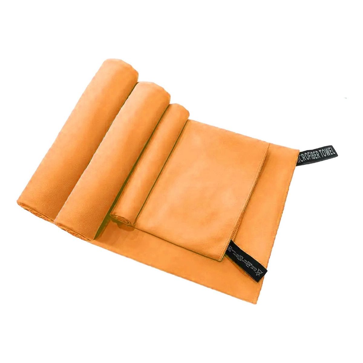 IMPORTCLICK - Set 3 Toallas Baño Viaje Microfibra Secado Rápido Naranja - Naranjo