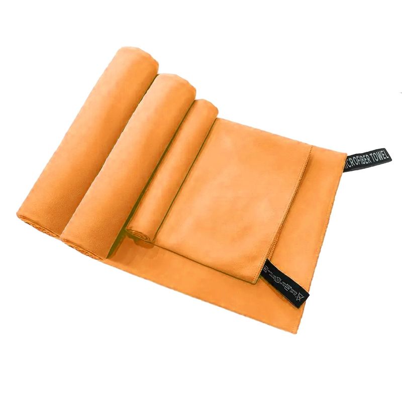 IMPORTCLICK - Set 3 Toallas Baño Viaje Microfibra Secado Rápido Naranja - Naranjo
