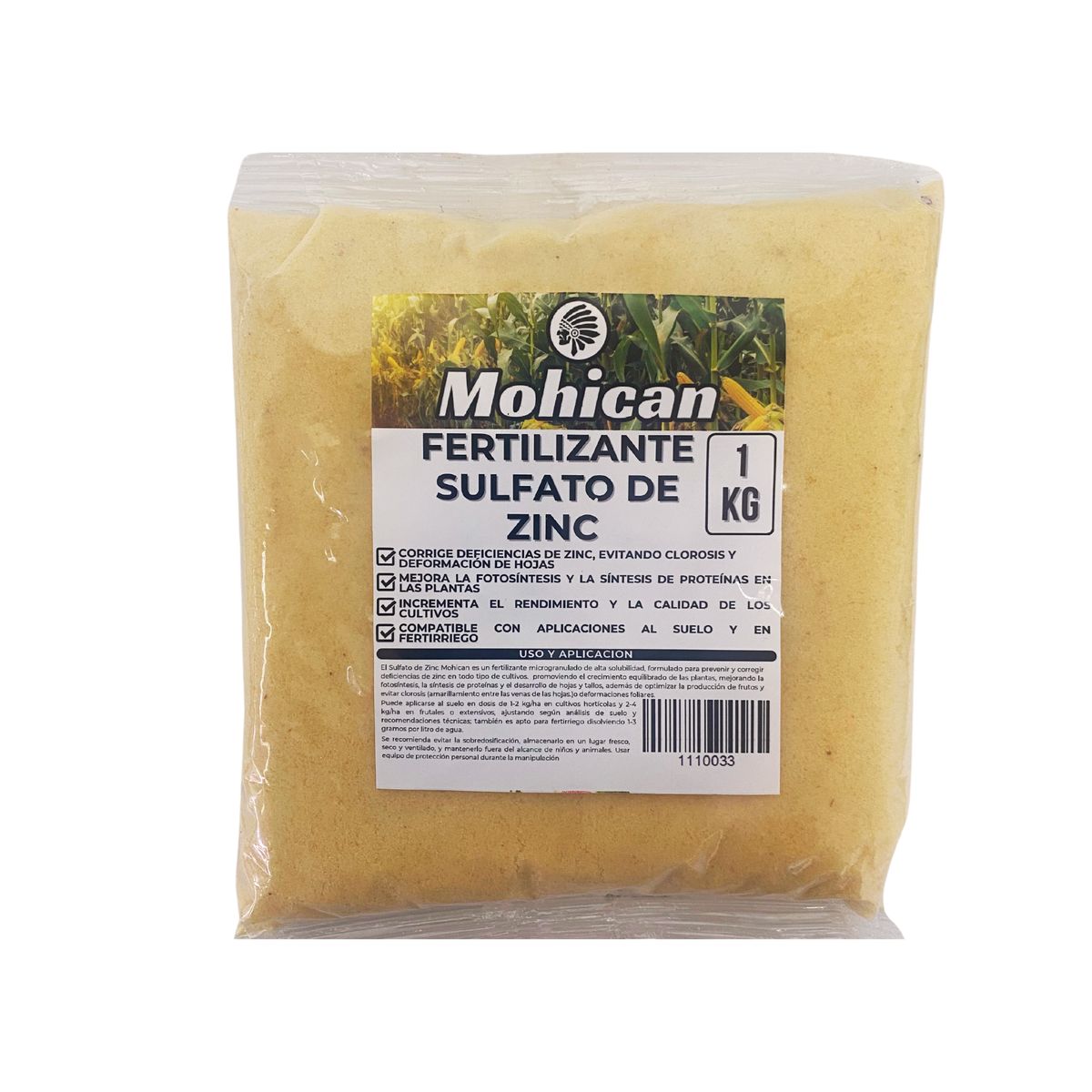 MOHICAN - SULFATO DE ZINC MOHICAN BOLSA 1 KG