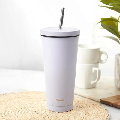Imagen 2 del producto Vaso Térmico Tumbler 750ml Tapa y Bombilla Morado - Violeta oscuro