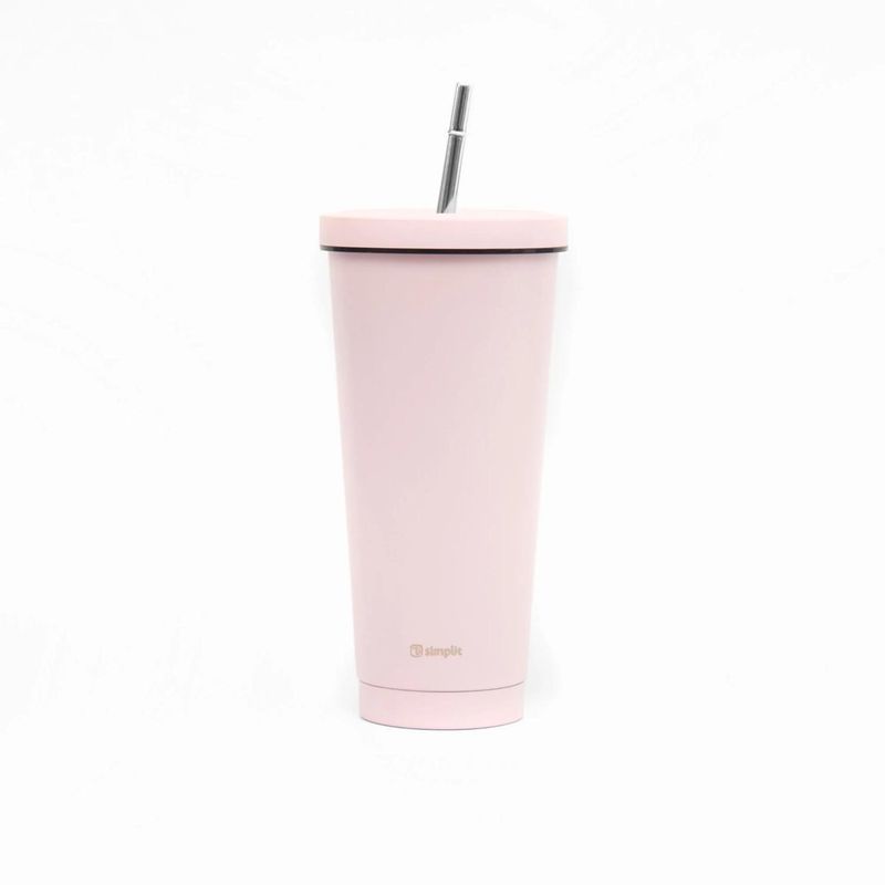 SIMPLIT - Vaso Térmico Tumbler 750ml Tapa y Bombilla Morado Simplit - Rosa