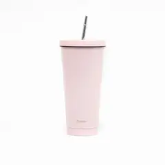 SIMPLIT - Vaso Térmico Tumbler 750ml Tapa y Bombilla Morado - Rosa