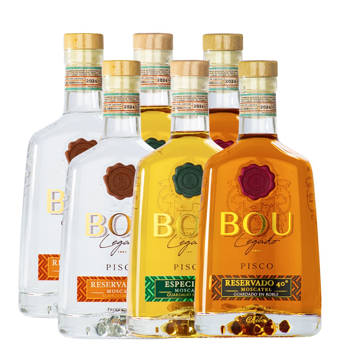 BOU - CAJA X 6 PISCO MIX BOU LEGADO VARIEDADES