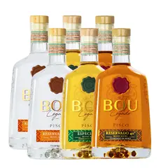 BOU - CAJA X 6 PISCO MIX LEGADO VARIEDADES