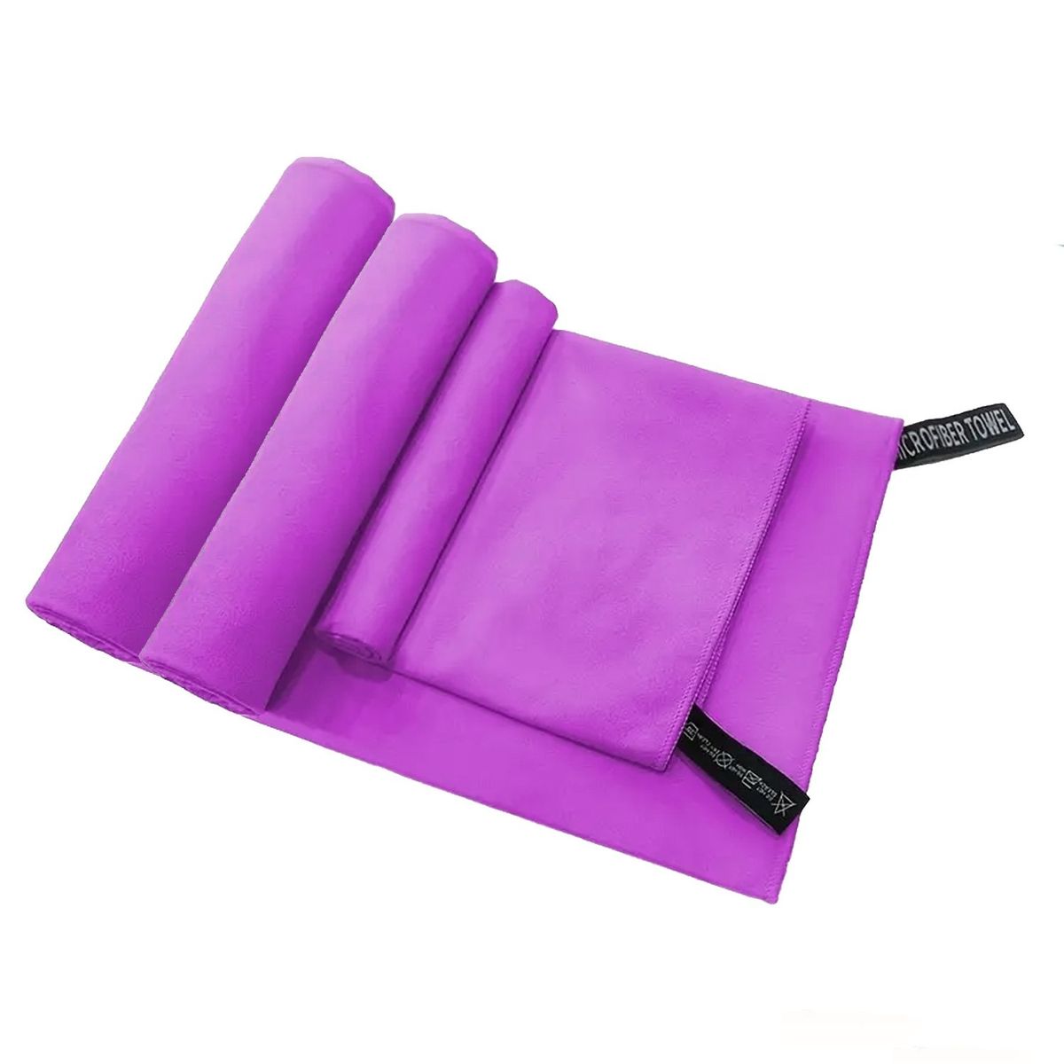 IMPORTCLICK - Set 3 Toallas Baño Viaje Microfibra Secado Rápido Violeta Claro