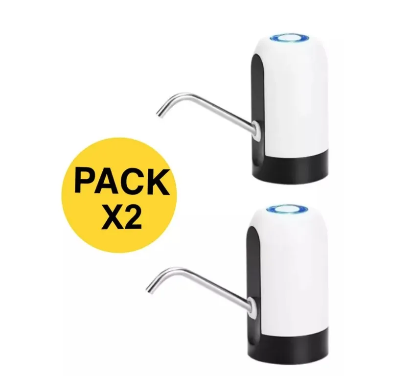 GENERICO Pack X2 Bomba Dispensador Agua Recargable Usb Botellón Bidón