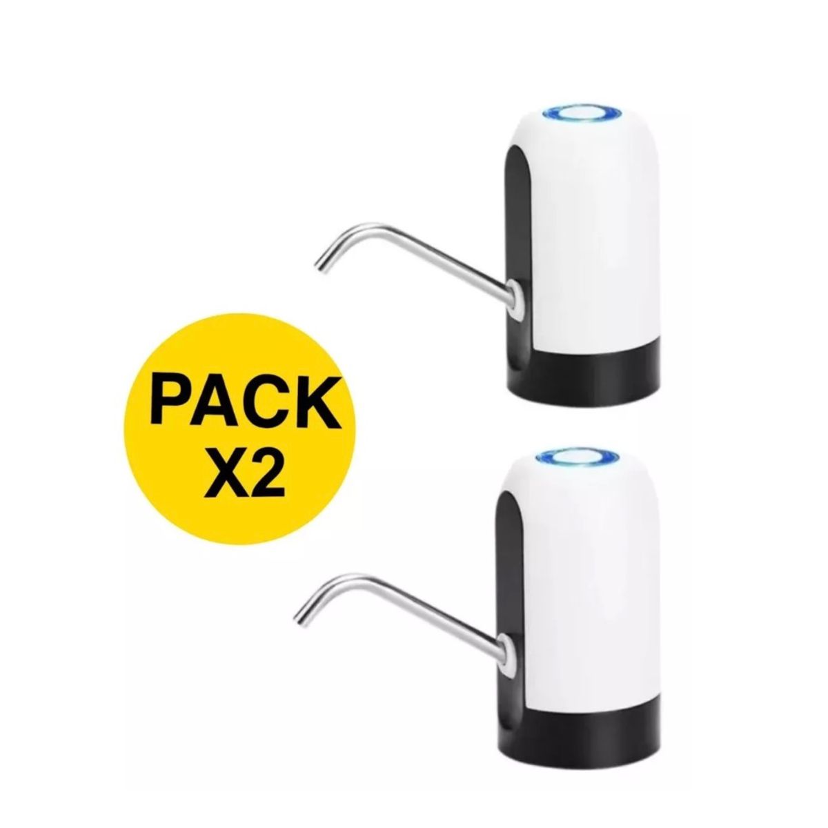 GENERICO - Pack X2 Bomba Dispensador Agua Recargable Usb Botellón Bidón