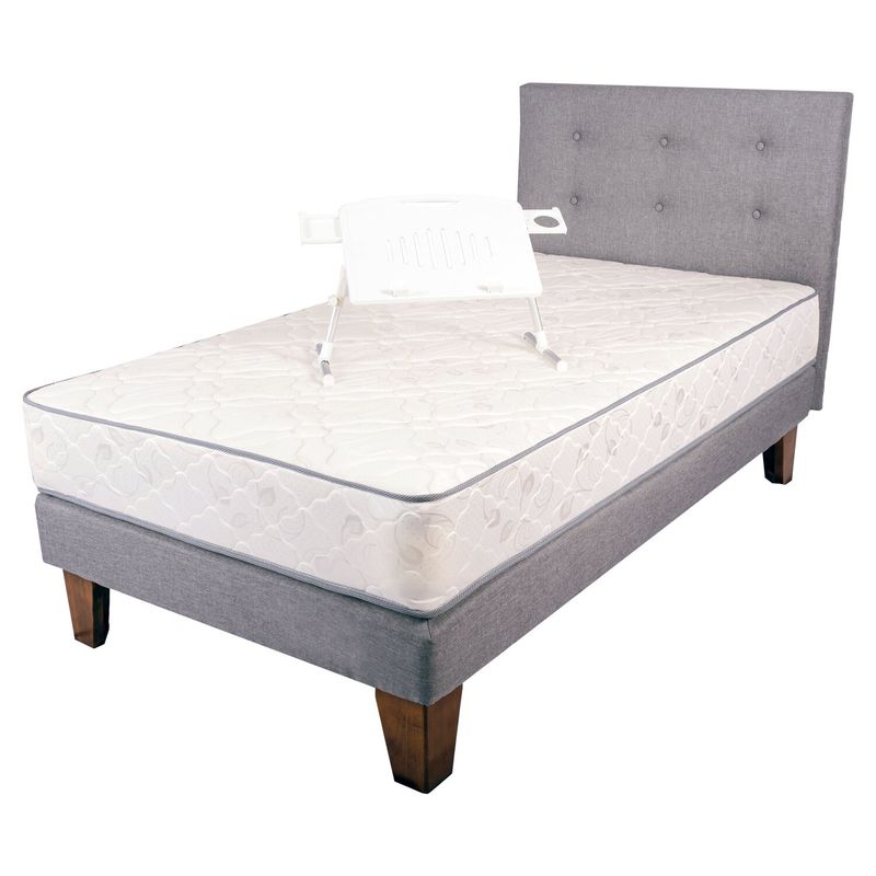 SPOMO - Eurobox FisioFlex Capitoné 1,5 PL Silver + Mesa Notebook BL