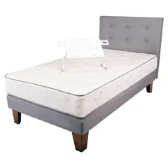 SPOMO - Eurobox FisioFlex Capitoné 1,5 PL Silver + Mesa Notebook BL