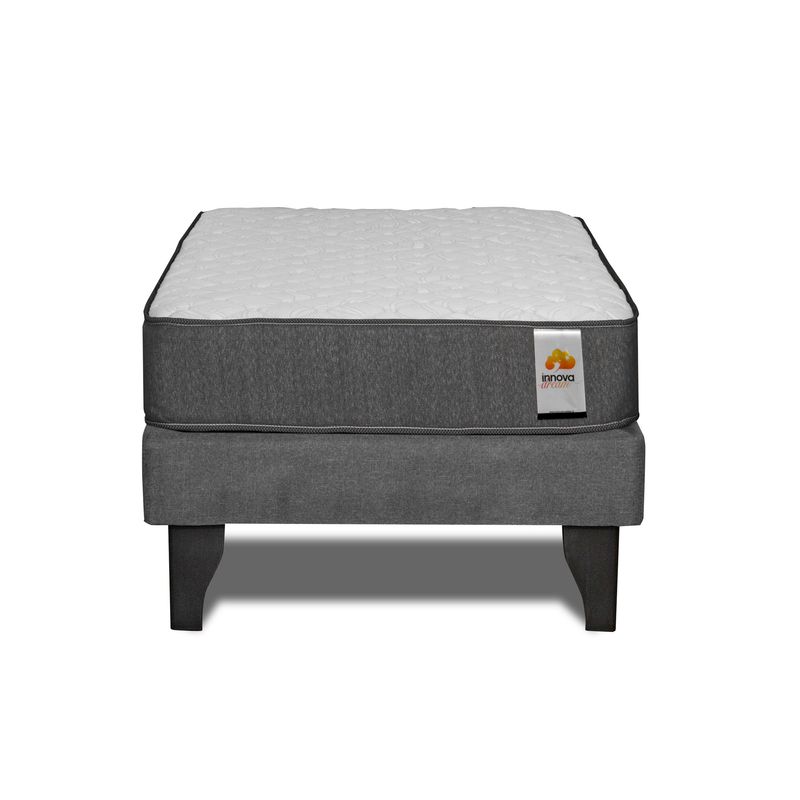 INNOVAMUEBLES - CAMA EUROPEA SILVER 1 PL GRIS INNOVAMUEBLES