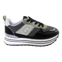 MAILEA - Zapatilla plataforma de ecocuero para mujer negro