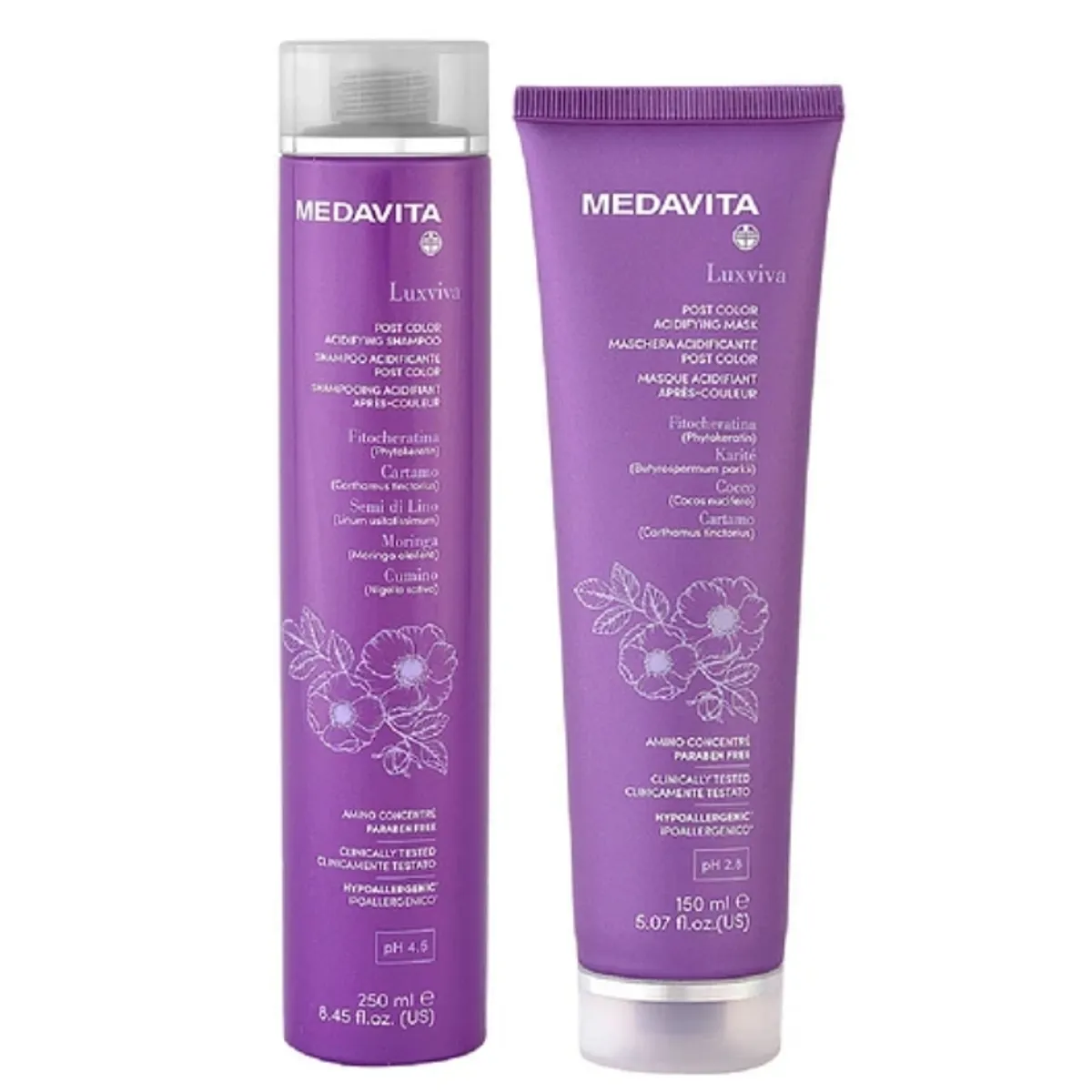 MEDAVITA - Shampoo Post Color 250 Ml + Mascara Post Color 150ml Medavita PALUMBO