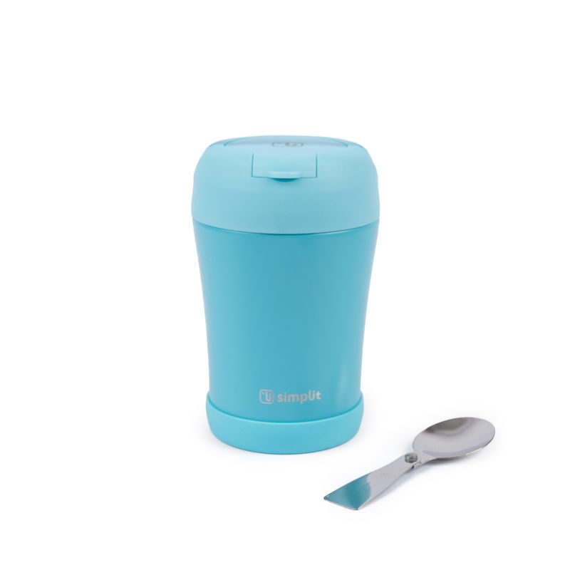SIMPLIT - Termo Comida 400ml Azul Cuchara Acero Inox Simplit