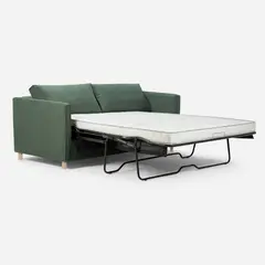 ROSEN - Sofa Cama Lido 3 Cuerpos Tela Verde