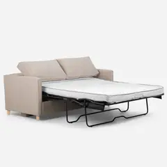 ROSEN - Sofa Cama Lido 3 Cuerpos Tela Latte