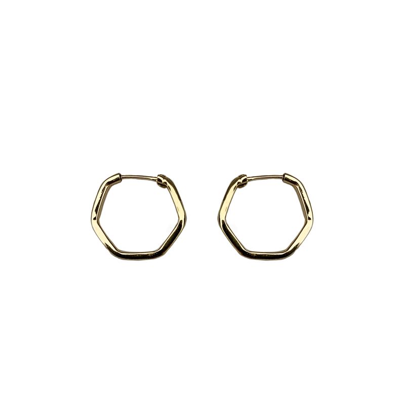 MODAS LILLO - Aro Mujer Argolla Hexagonal Joyas Modas Lillo
