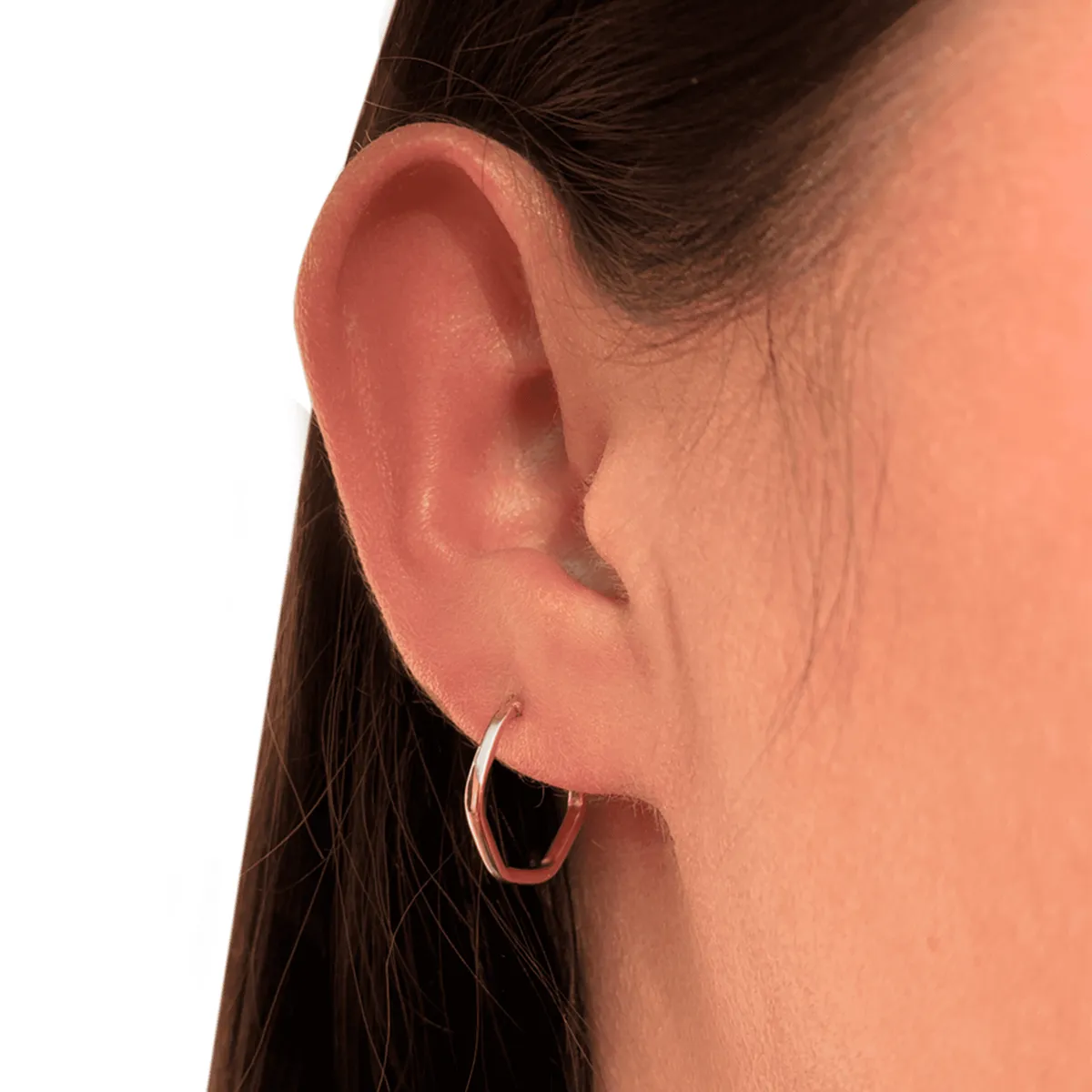 MODAS LILLO - Aro Mujer Argolla Hexagonal Joyas Modas Lillo