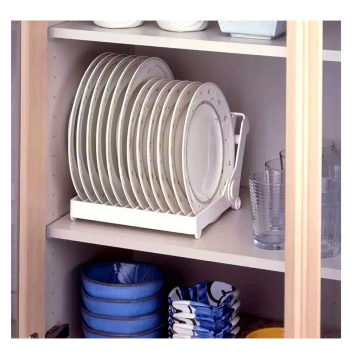 GENERICO - Secaplatos Escurridor Estante Plegable Organizador Cocina