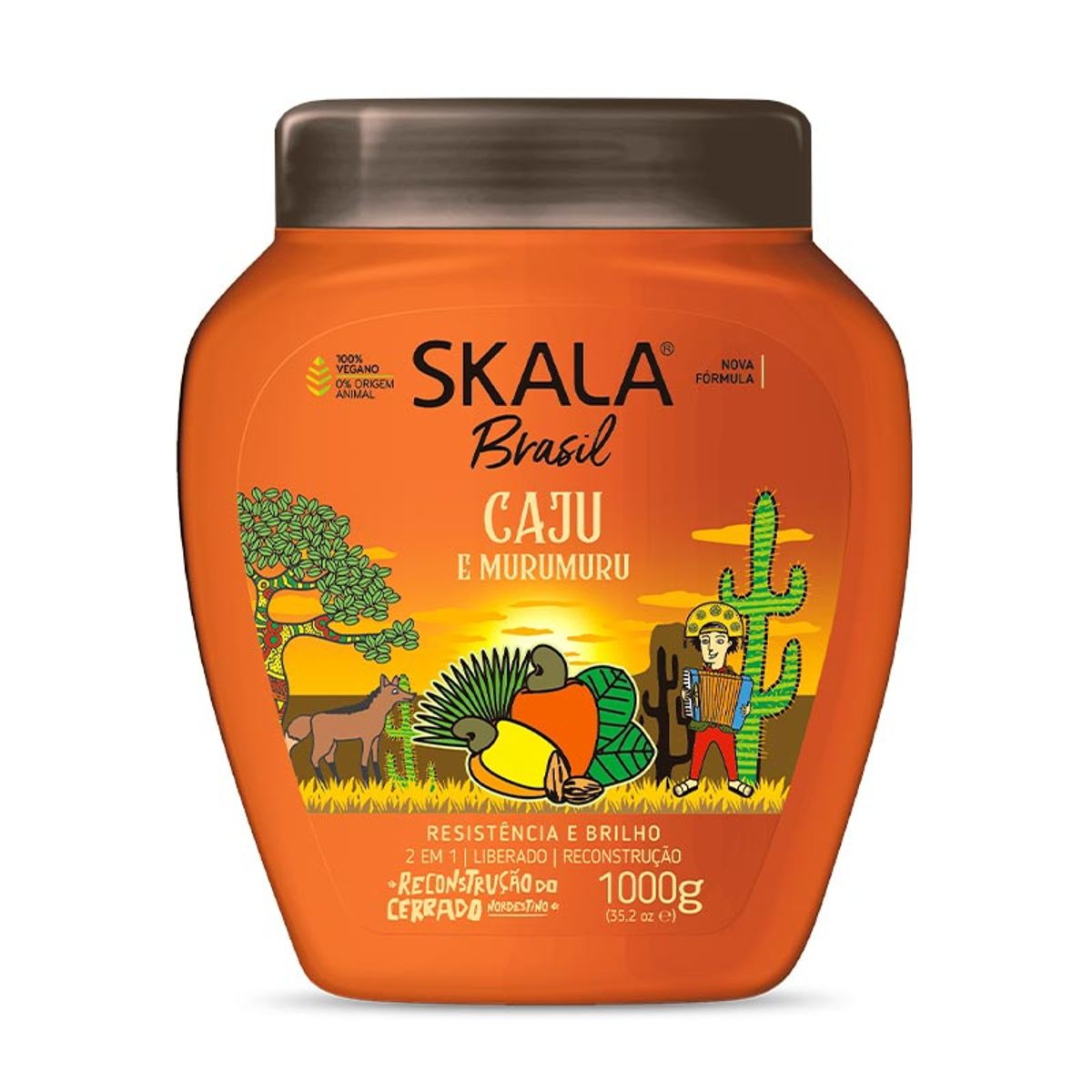 SKALA - Máscara De Caju Cabello Frágil 2 En 1 Skala 1000 G