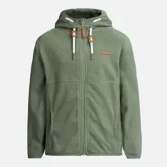 LIPPI - Poleron Niña Stripes Nano-F Full Zip Hoody Verde Botella