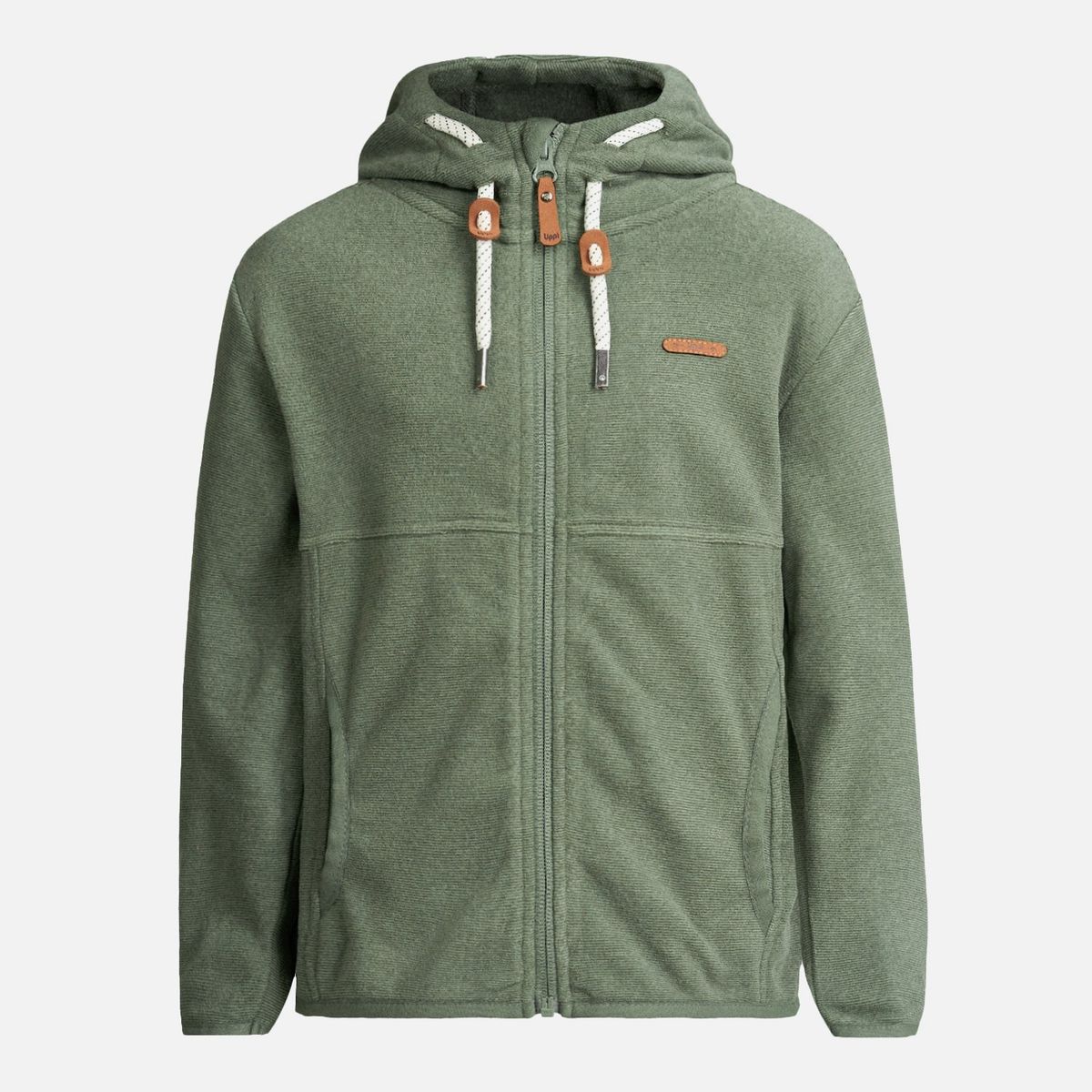 LIPPI - Poleron Niña Stripes Nano-F Full Zip Hoody Verde Botella Lippi