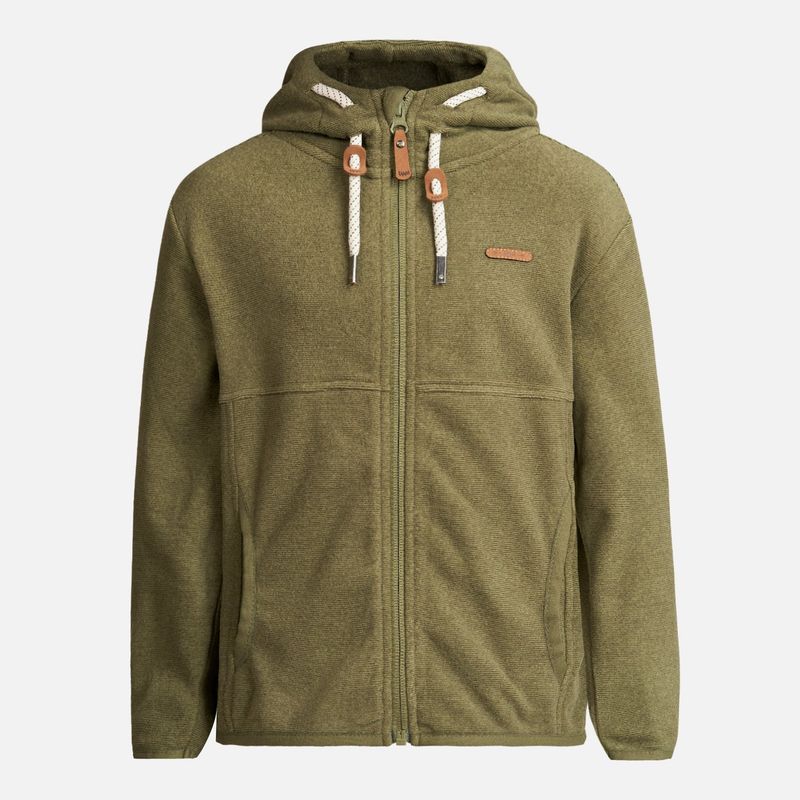 LIPPI - Poleron Niño Stripes Nano-F Full Zip Hoody Verde Lippi