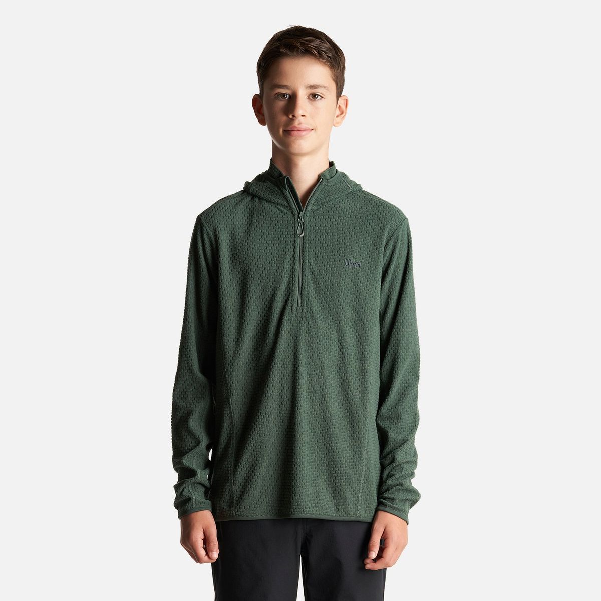 LIPPI - Poleron Teen Boy Mild Nano-F 14 Zip Hoody Verde Botella Lippi