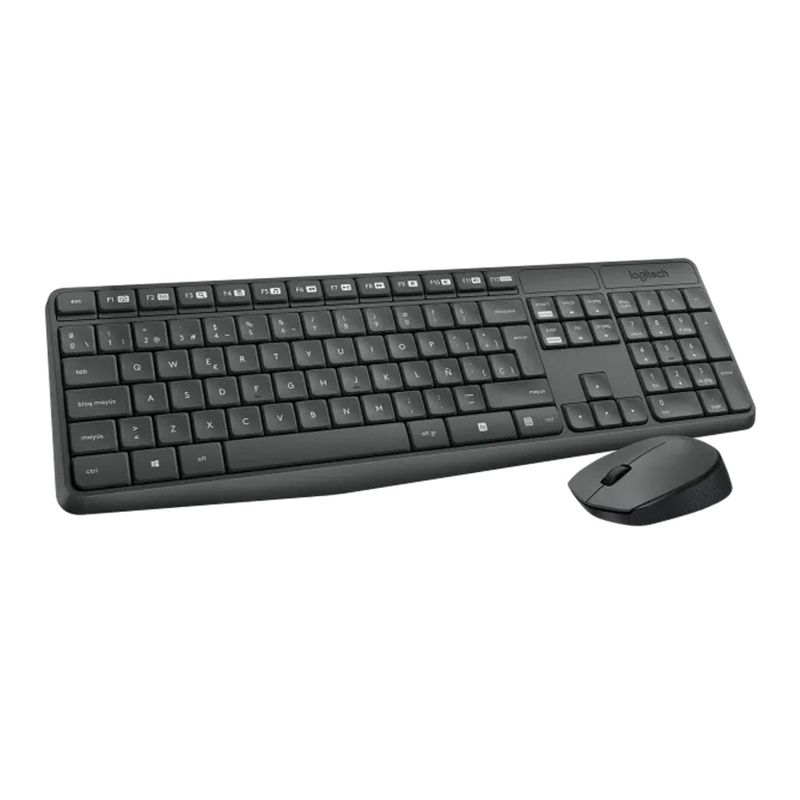 LOGITECH - Kit Teclado y mouse Logitech MK235 inalámbrico español