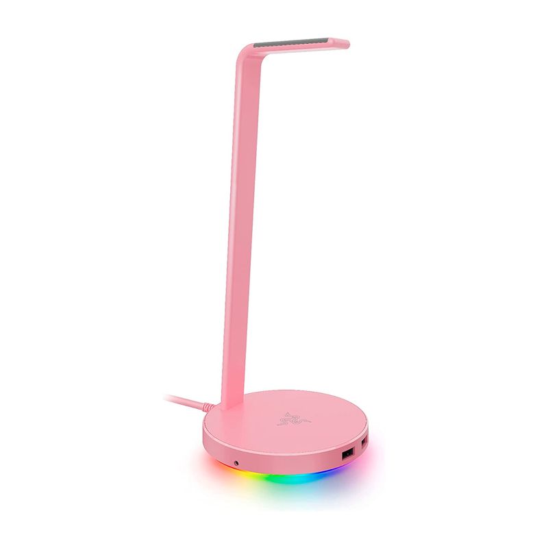 RAZER - Soporte de Audífonos Razer Base Station V2 Quartz Rosado RGB