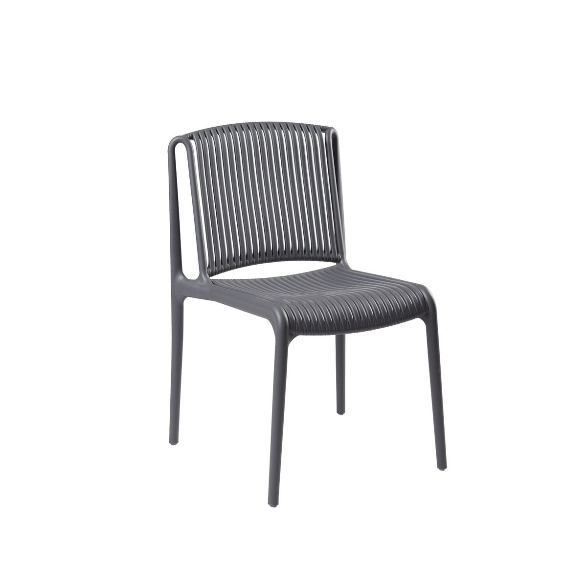 BOKAN - Pack 4 Sillas de Terraza Padova Grafito