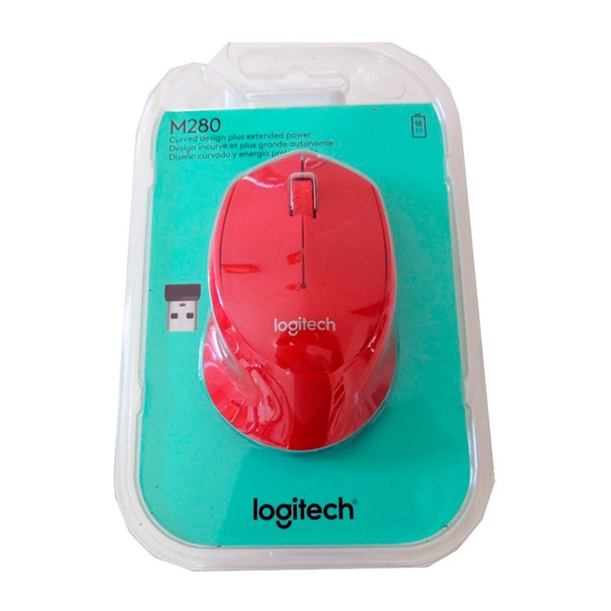 LOGITECH - MOUSE INALAMBRICO USB LOGITECH M280 ROJO