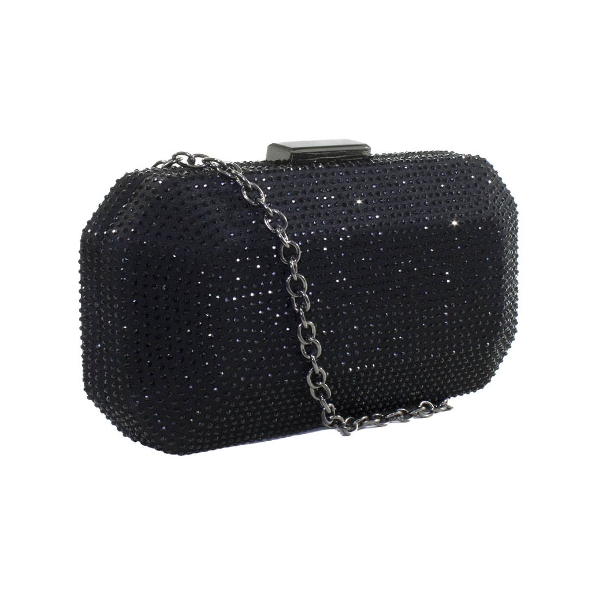 MAILEA - Cartera ecocuero full strass para mujer negro