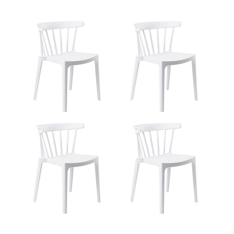 BOKAN - Pack 4 Sillas de Terraza Matera Blanca