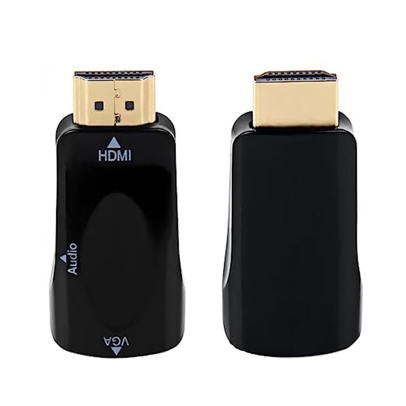 GENERICO - Adaptador convertidor HDMI a VGA  Audio  Dc