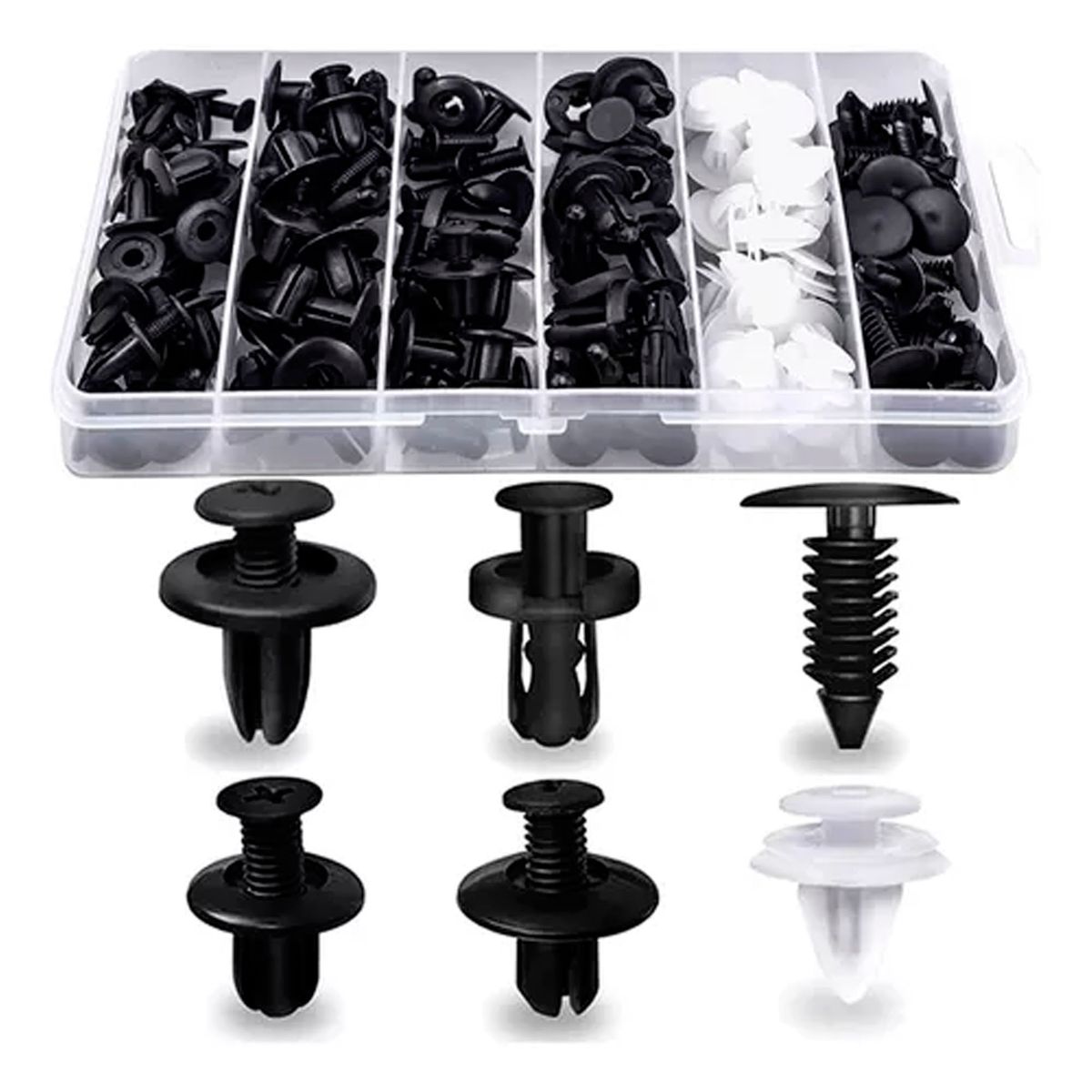 OFERTABKN - Set Clip Remache Plastico Sujecion  Broches Autos 100PCS