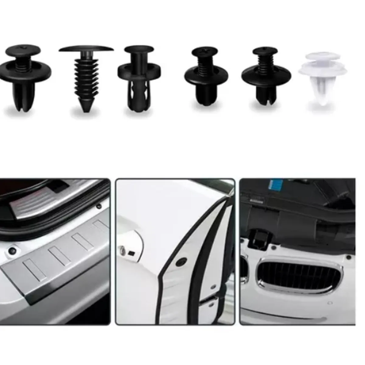 OFERTABKN - Set Clip Remache Plastico Sujecion  Broches Autos 100PCS
