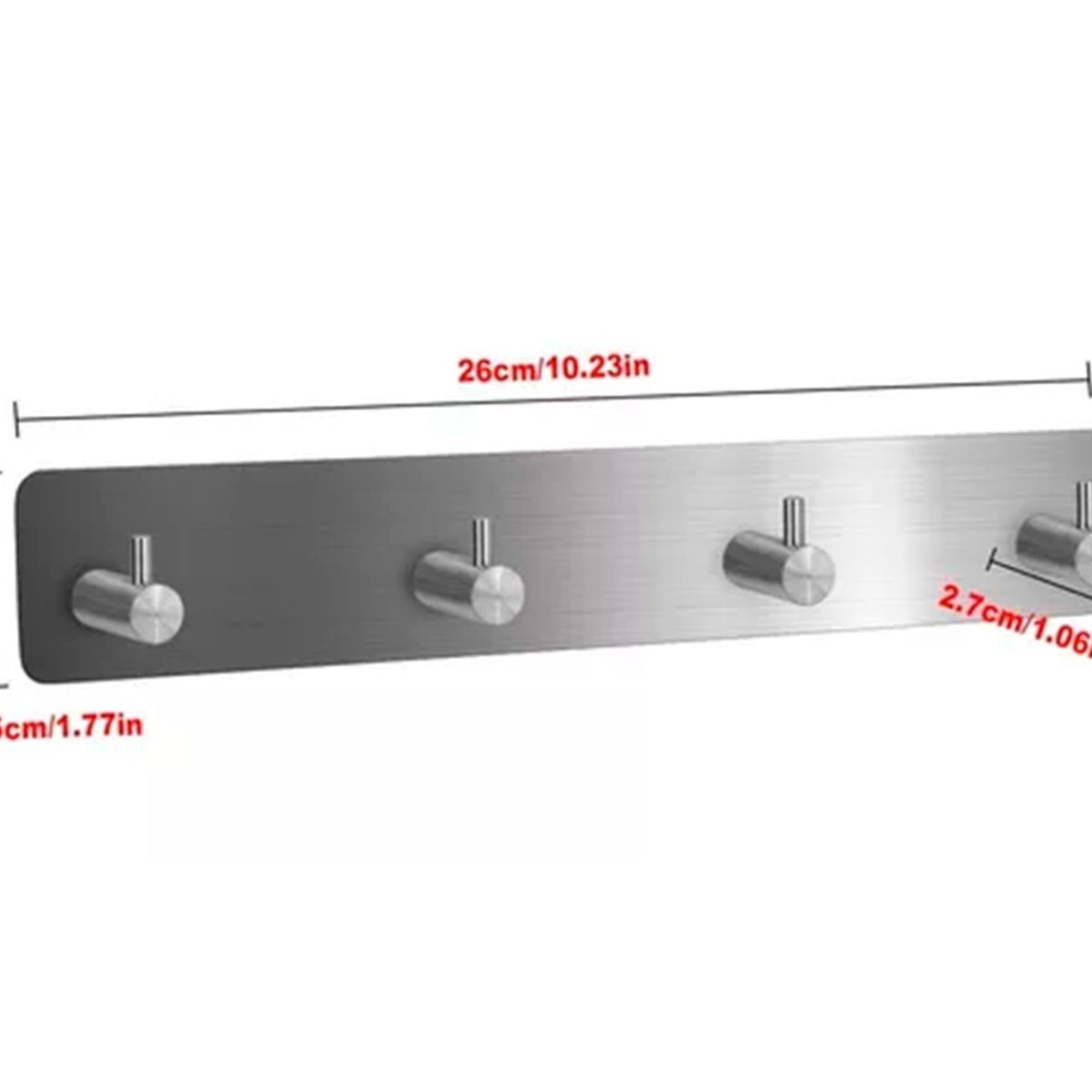 GENERICO - Perchero De Pared Con Ganchos De Acero Inoxidable