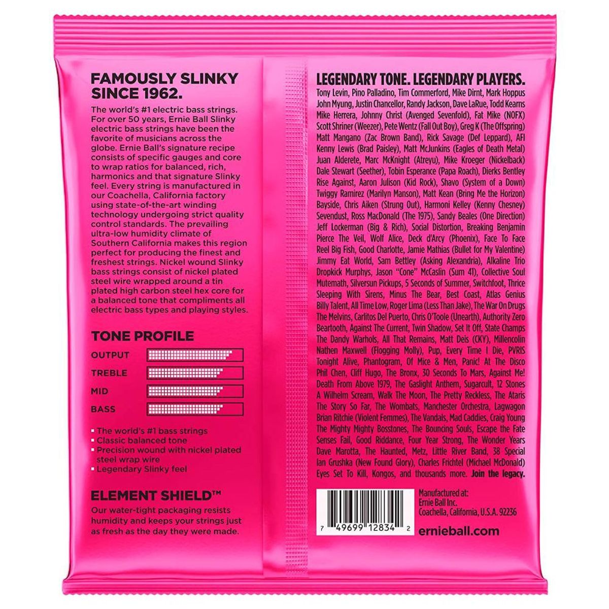 ERNIE BALL - Cuerdas bajo eléctrico Ernie Ball 55-110 Power Slinky P02731