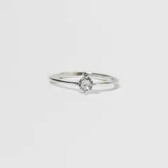 ROSETT - Anillo solitario con 4 pistilos Plata 925