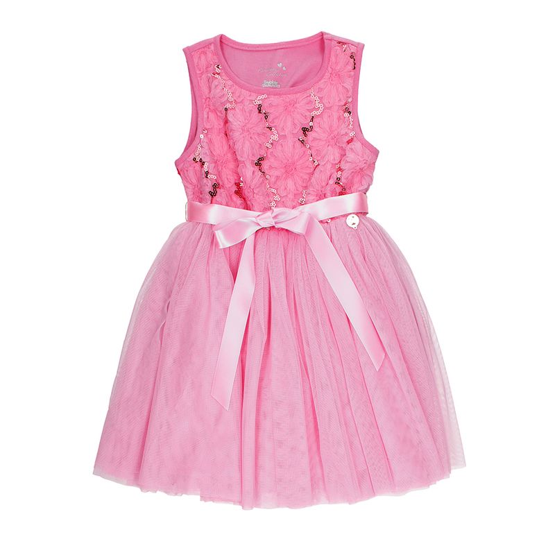 BUBBLE GUMMERS - VESTIDO NIÑA BUBBLEGUMMERS CHRISTMAS ROSADO