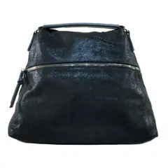 MAILEA - Cartera ecocuero grande metal cierre para mujer azul
