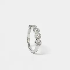 ROSETT - Anillo con 5 halos en circones