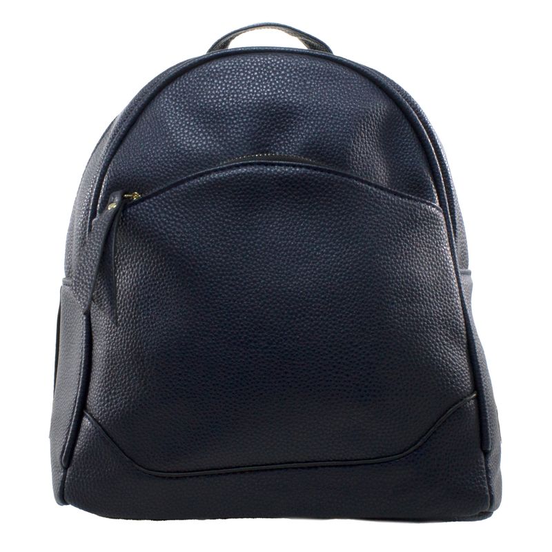 MAILEA - Mochila ecocuero cierre redondo para mujer azul