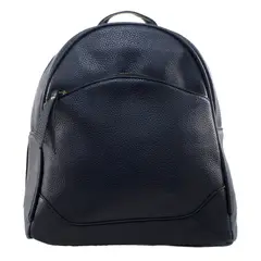 MAILEA - Mochila ecocuero cierre redondo para mujer azul