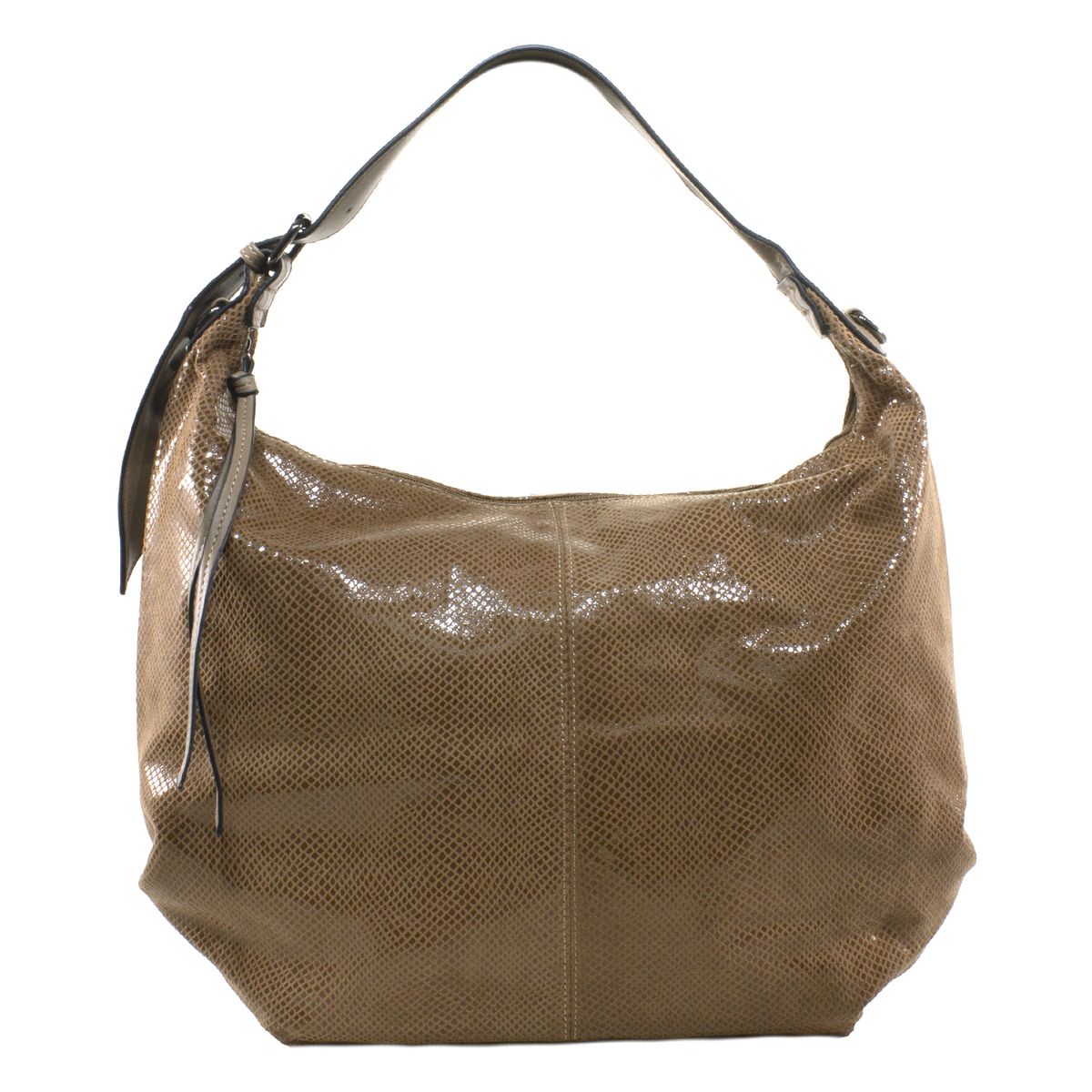 MAILEA - Cartera ecocuero grande bote piton para mujer tostado