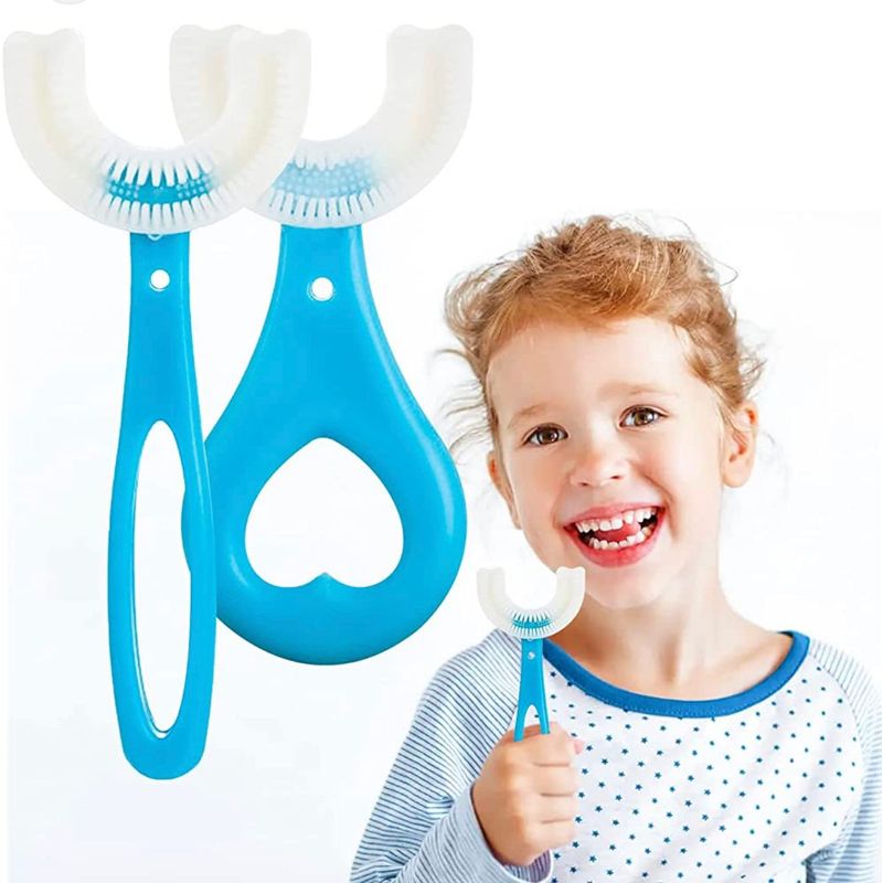 GENERICO - CEPILLO DIENTES INFANTIL SILICONA DISEÑOS CELESTE