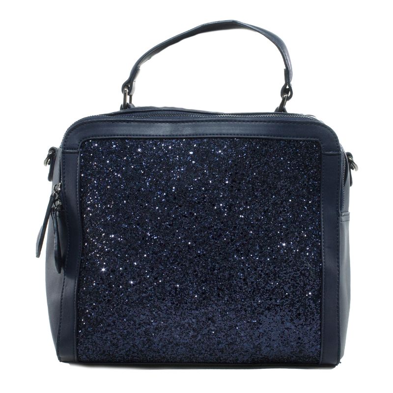 MAILEA - Cartera ecocuero grande rigida para mujer azul