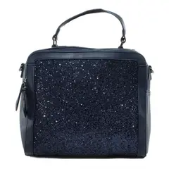 MAILEA - Cartera ecocuero grande rigida para mujer azul