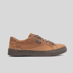 TRAUKO - Zapatilla Hombre Cuero Café Oxford