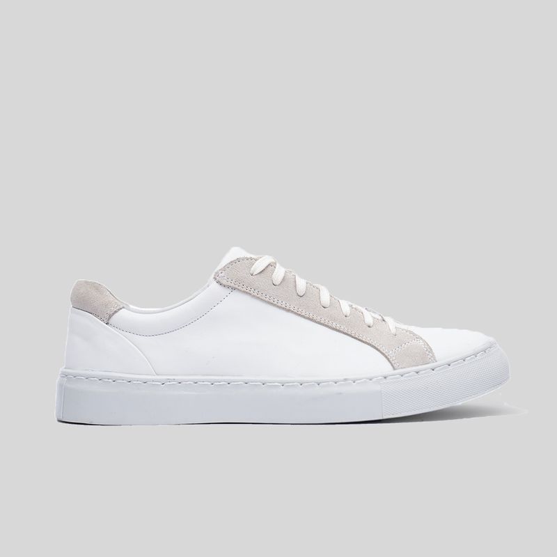 TRAUKO - Zapatilla Hombre Cuero Blanco Trauko Oxford